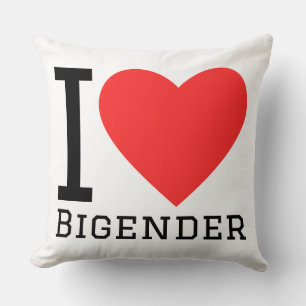 I love bigender throw pillow