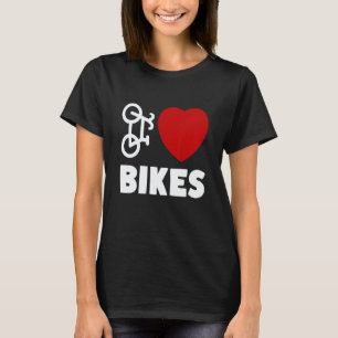 I love bikes bike heart cyclist T-Shirt