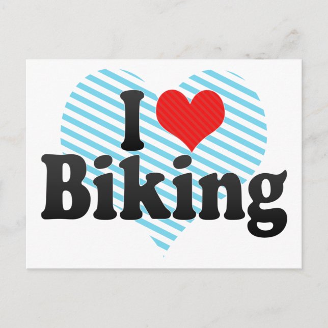 I Love Biking Postcard (Front)