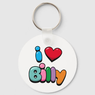 I Love Billy Keychain