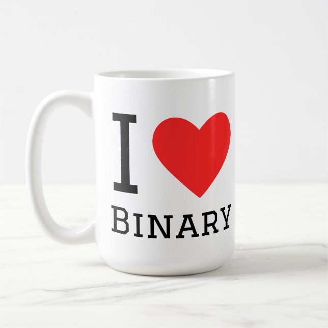 I love binary coffee mug (Left)