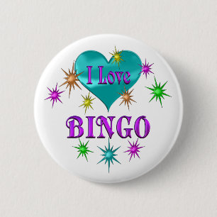 I Love Bingo 2 Inch Round Button