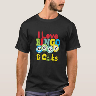 I Love Bingo and Cats Cute Animal Bingo 2 T-Shirt