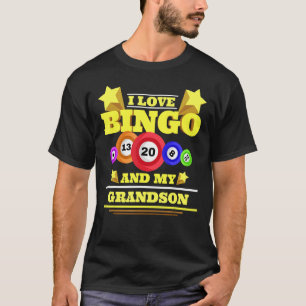 I Love Bingo And My Grandson Casino Gambling Lotte T-Shirt