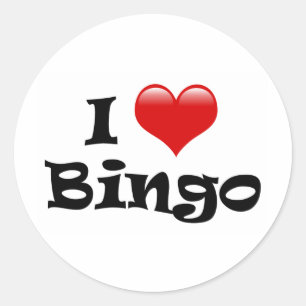 I Love Bingo Classic Round Sticker