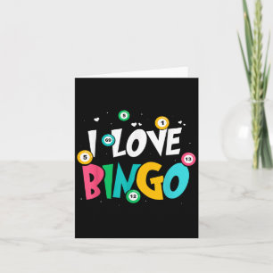 I Love Bingo Game Lover Player Humour  Card