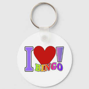 I Love Bingo Keychain