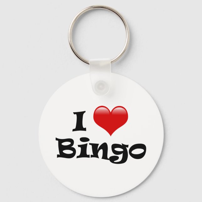 I Love Bingo Keychain (Front)