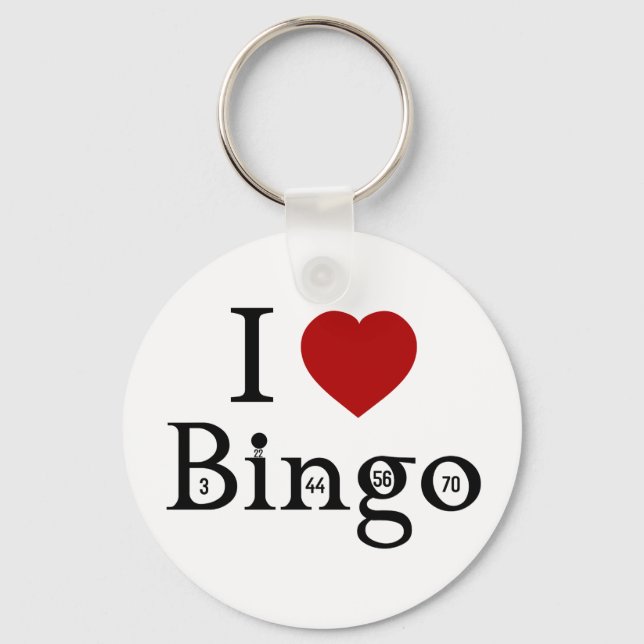 I Love Bingo Keychain (Front)