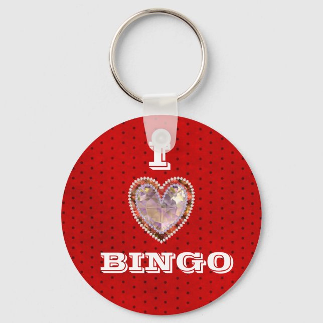 I Love Bingo keychain (Front)