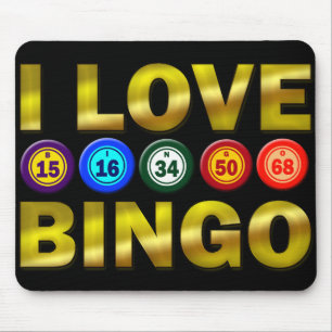I LOVE BINGO MOUSE PAD