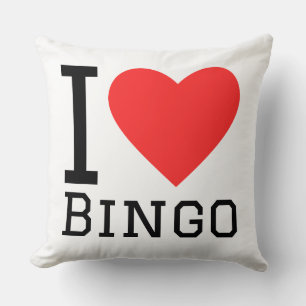 I love bingo throw pillow