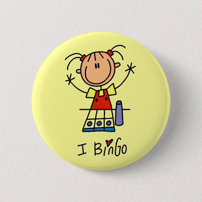 I Love Bingo Tshirts and Gifts 2 Inch Round Button (Front)