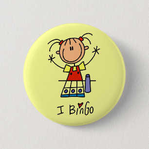 I Love Bingo Tshirts and Gifts 2 Inch Round Button