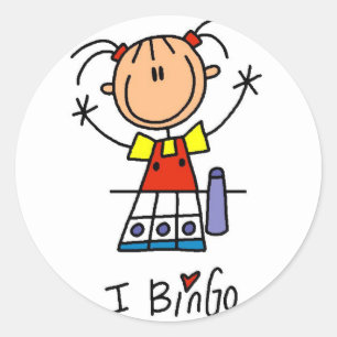 I Love Bingo Tshirts and Gifts Classic Round Sticker