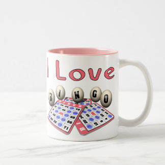 I Love Bingo Two-Tone Coffee Mug