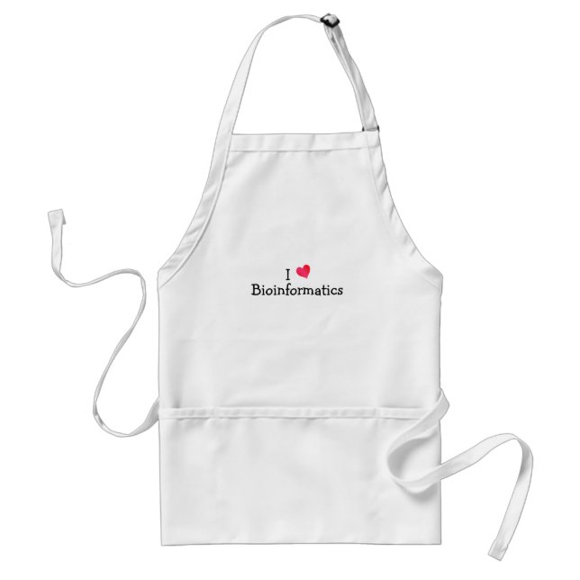 I Love Bioinformatics Standard Apron (Front)