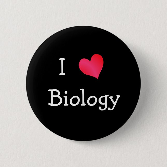 I Love Biology 2 Inch Round Button (Front)