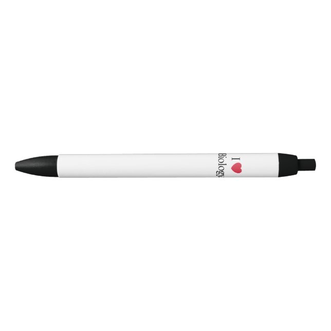 I Love Biology Black Ink Pen (Front)