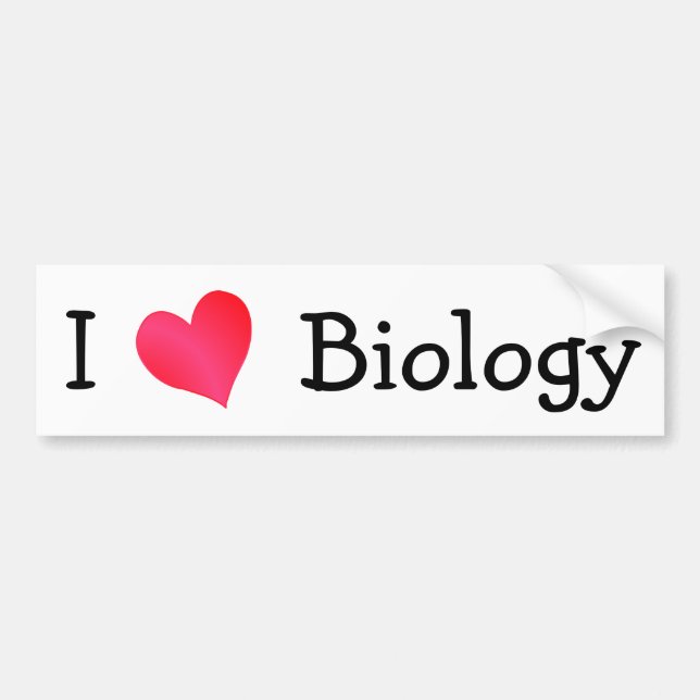 I Love Biology Bumper Sticker (Front)