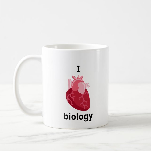 I love biology  coffee mug (Left)