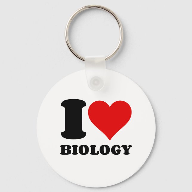 I LOVE BIOLOGY KEYCHAIN (Front)