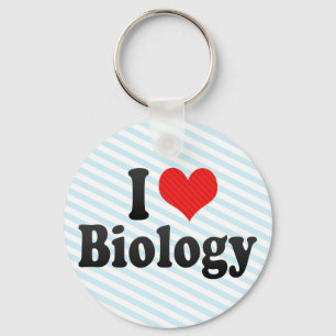 I Love Biology Keychain