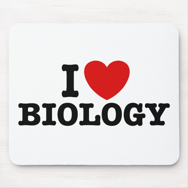 I Love Biology Mouse Pad (Front)