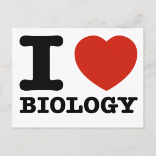 I love Biology Postcard