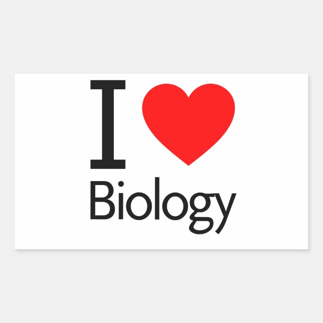 I Love Biology Sticker (Front)