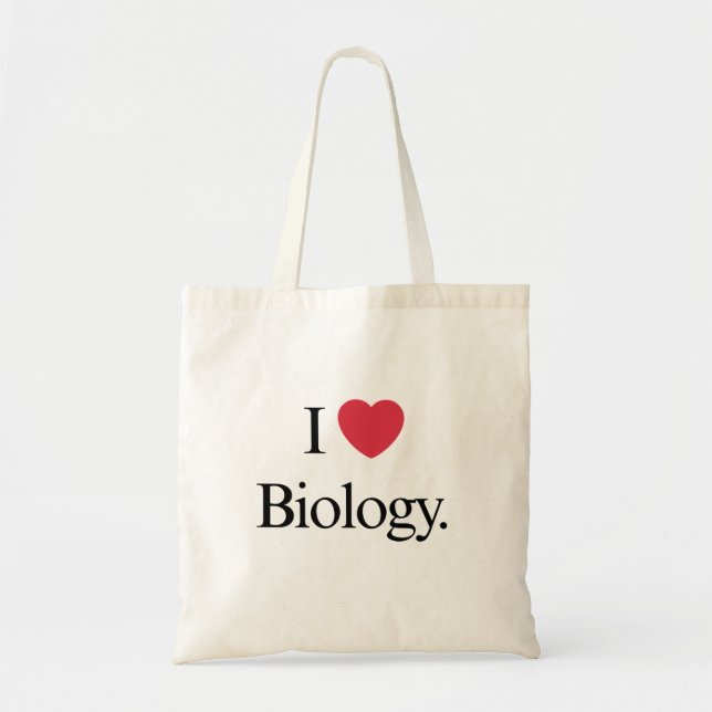 I Love Biology Tote Bag (Front)