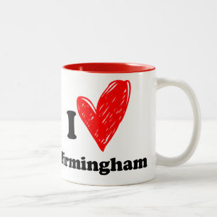I love Birmingham Two-Tone Coffee Mug
