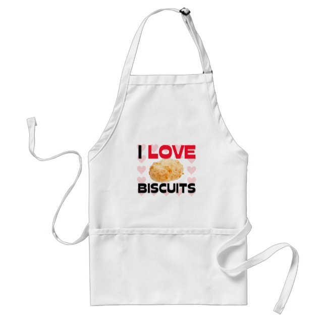 I Love Biscuits Standard Apron (Front)