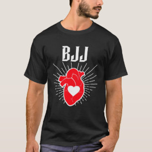 I Love BJJ Heart Jiu Jitsu Muay Thai MMA Wrestling T-Shirt