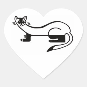 I love Black footed FERRETS -USA - Wildlife Heart Sticker