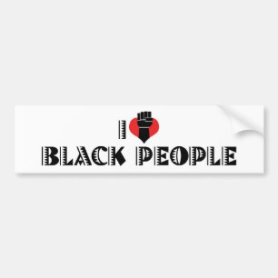I Love Black People Bumper Sticker