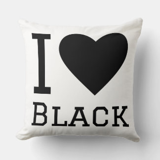 I love black throw pillow