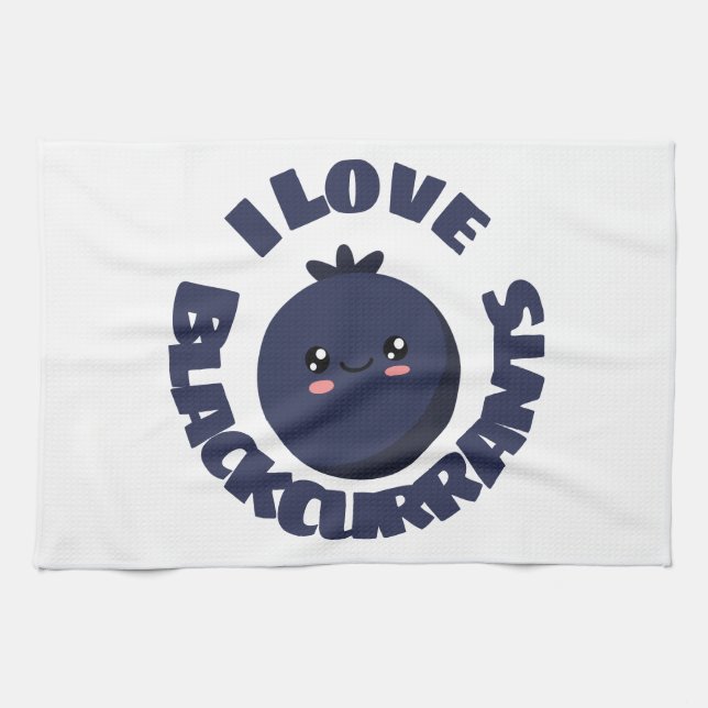 I love Blackcurrant Kitchen Towel (Horizontal)