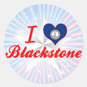 I Love Blackstone, Virginia Classic Round Sticker
