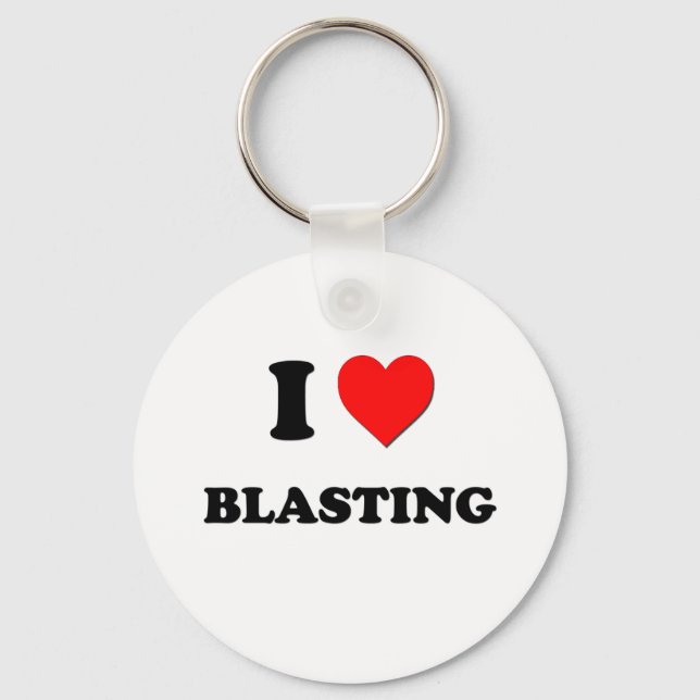 I Love Blasting Keychain (Front)