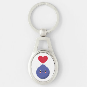 I love Blueberries Keychain