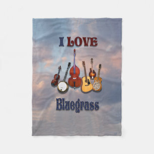 I LOVE BLUEGRASS FLEECE BLANKET