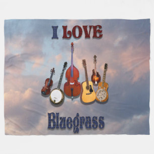 I LOVE BLUEGRASS FLEECE BLANKET