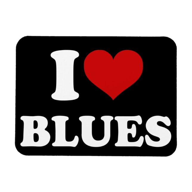 I Love Blues Magnet (Horizontal)