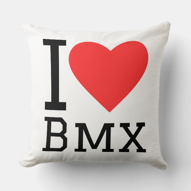 I love bmx throw pillow (Front)