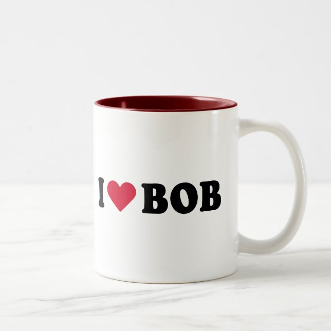 I LOVE BOB Two-Tone COFFEE MUG (Right)