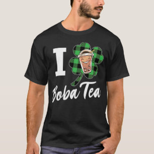 I Love Boba Tea Irish cartoon tina  T-Shirt