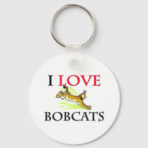 I Love Bobcats Keychain