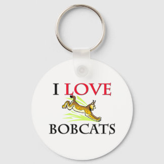 I Love Bobcats Keychain