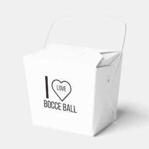 I LOVE BOCCE BALL FAVOR BOX